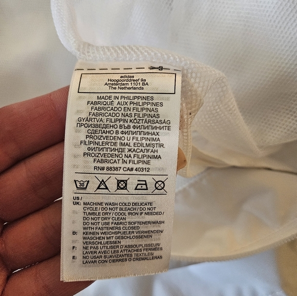 Adidas Women's Alphaskin Trio Windbreaker Black and White Small - Picture 5 of 8